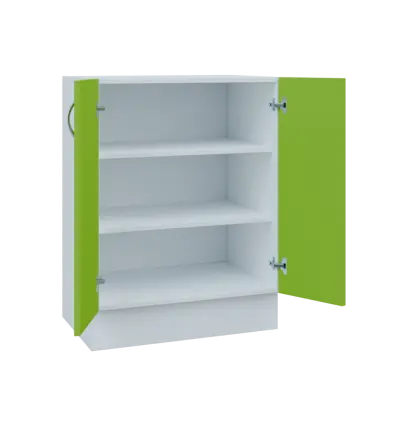 MS - 65D2 spodní skříňka, 2-dveřová, 908x654x600, korpus bílý, dvířka jarní zeleň